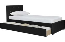 Hygena Imelda Single 1 Drawer Bed Frame - Black.